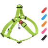 Waterproof Dog Harness Adjustable for Small Dogs Heavy Duty Dog Harness with Durable Metal Clasp and QR Dog Tag Green Small Size 16 -22 inch