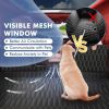 Dog Car Seat Cover for Back Seat, Back Seat Cover for Dogs, Scratchproof Car Hammock for Dogs with Mesh Window,Dog Seat Belt,Washable Pet Seat Cover f