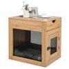 Furniture Style Dog Kennel with Drawer and Removable Dog Bed