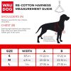 Re Cotton Dog Harness Eco Friendly for Small Dogs Medium Large Dogs Reflective Harness with Adjustable Size for Male Female Dogs M Size 23-32 inch Pin