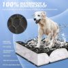 Dog Car Seat Cover for Back Seat, Back Seat Cover for Dogs, Scratchproof Car Hammock for Dogs with Mesh Window,Dog Seat Belt,Washable Pet Seat Cover f