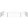 Dog Kennel Silver 172.2 ft¬≤ Steel