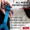 Waterproof Dog Harness Adjustable for Small Dogs Heavy Duty with Durable Metal Clasp Blue Color 16-22 inch S Size