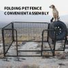 Dog Playpen Designed for Camping, Yard , 28" Height for Medium/Small Dogs, 4Panels