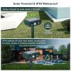 Ultrasonic Animal Repeller Solar Powered Motion Sensor Repellent IPX4 Waterproof Outdoor For Farm Garden Yard Repelling Deer Raccoon Cat Dog Rabbit Sq