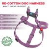 Purple Re Cotton Dog Harness Eco Friendly Alt to Nylon Dog Harness for Medium and Large Dogs L Size 27-35 inch Reflective Dog Harness