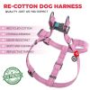 Re Cotton Dog Harness Eco Friendly Harness for Small Dogs Medium Large Dogs Reflective Dog Harness with Adjustable Size for Male Female Dogs L Size Pi