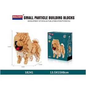 Cartoon Dog Building Blocks Mini Dachshund Poodle Doberman Model Children's Toy Gift Dog Pet Building Blocks (Color: 18241, size: With box)