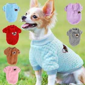 Pet Dog Clothes flannel Dog Winter clothe Puppy (Color: gray, size: M)