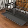 Modern Kennel Dogs room up to 80 LB, Dog crate furniture with Multi-Purpose Rremovable Ttray, Double-Door Dog House, lift Panel, 360 Degree Rotation -